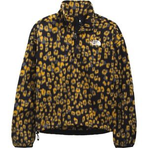 The North Face Women Leopard Print TKA Kataka ¼ Zip Fleece sweater Black Sz XS